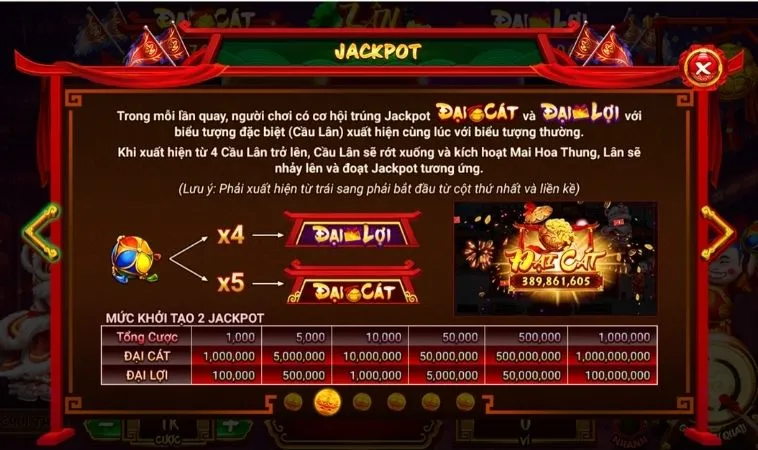Cách tính Jackpot trong game Nổ Hũ Lân Hái Lộc Tại 89Bet