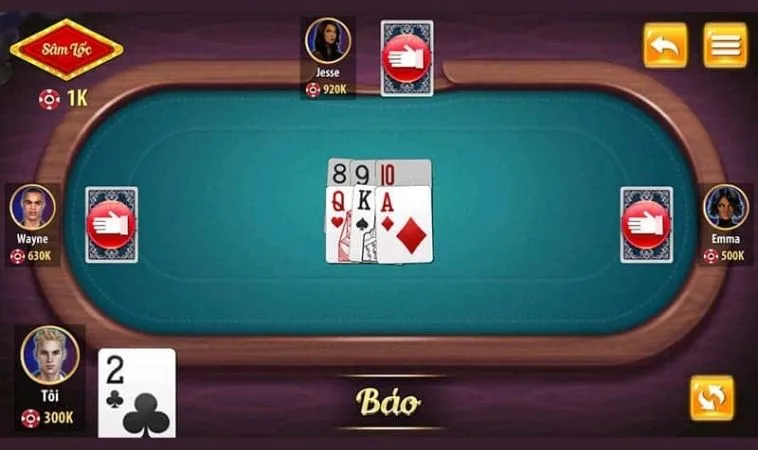 Giao diện chơi Sâm Lốc Nhà Cái 89Bet