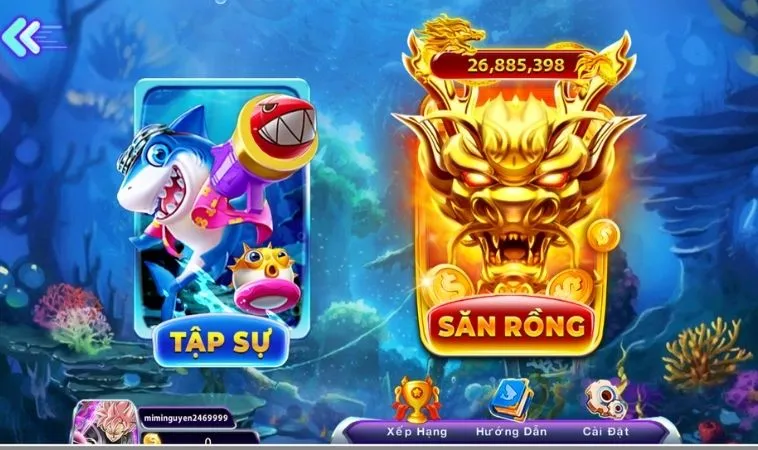 Các phòng chơi trong game Vua Bắn Cá Tại 89Bet